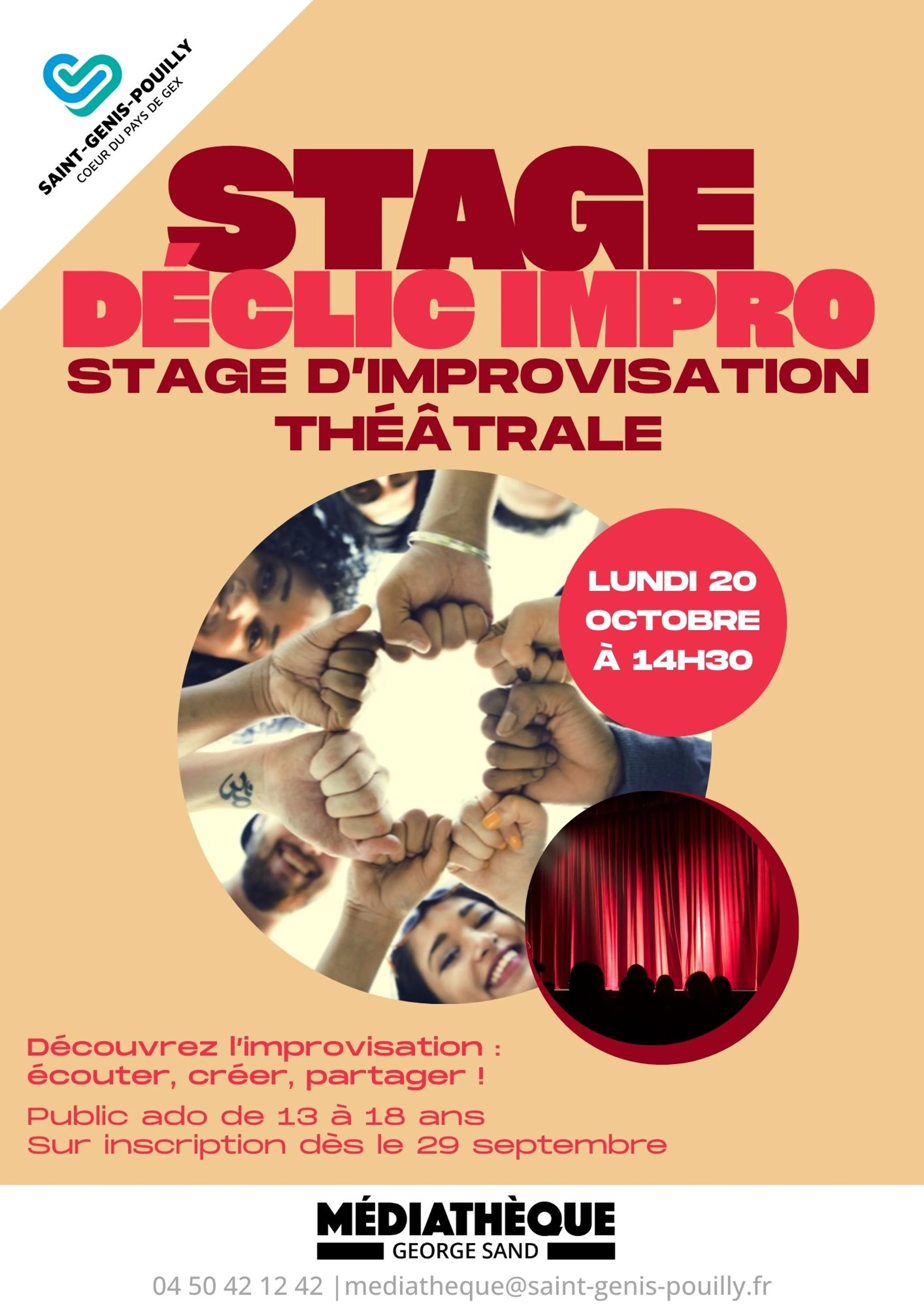 Stage d'improvisation théâtrale : Déclic impro, l'écoute