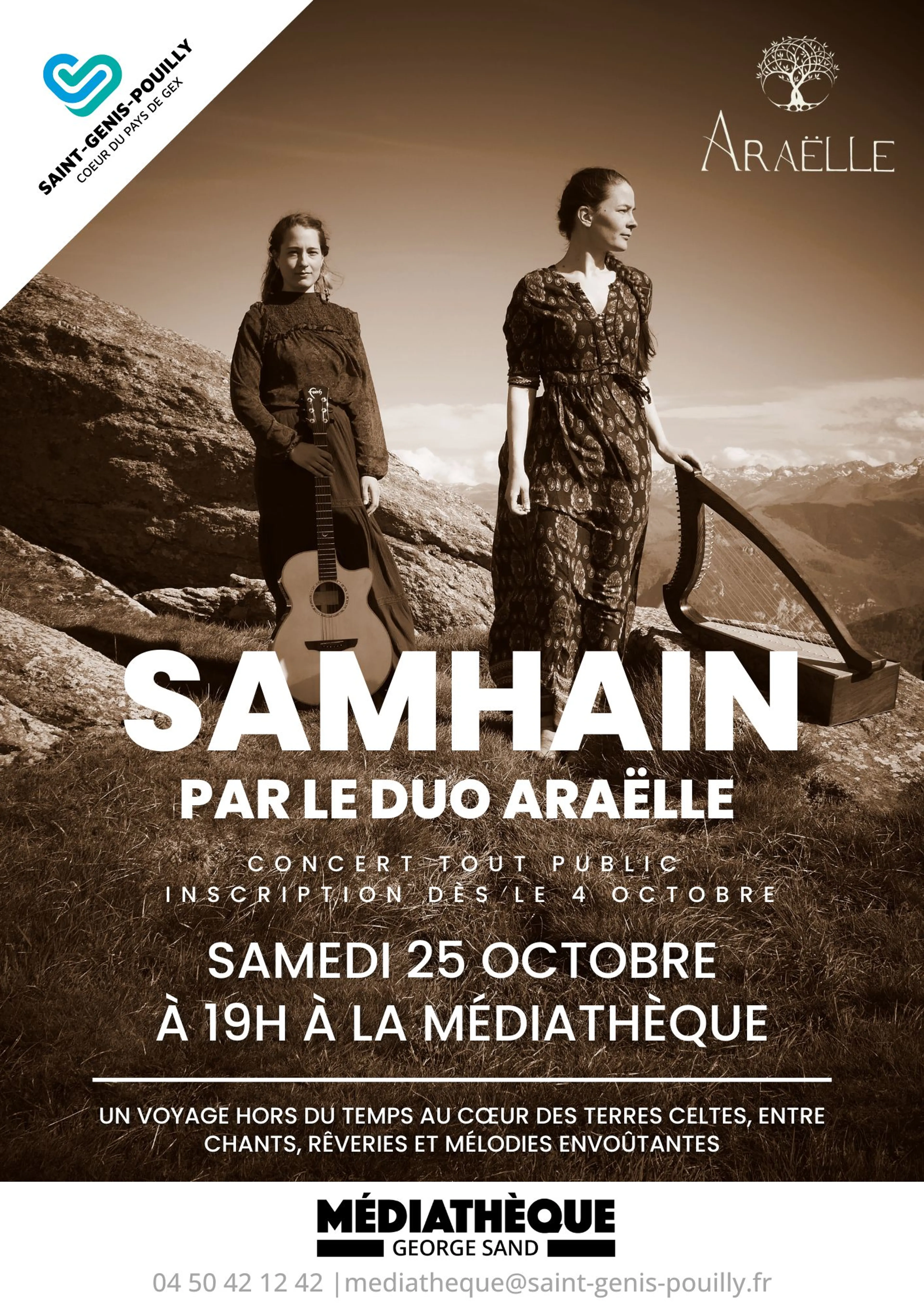 Concert Samhain par le duo Araëlle