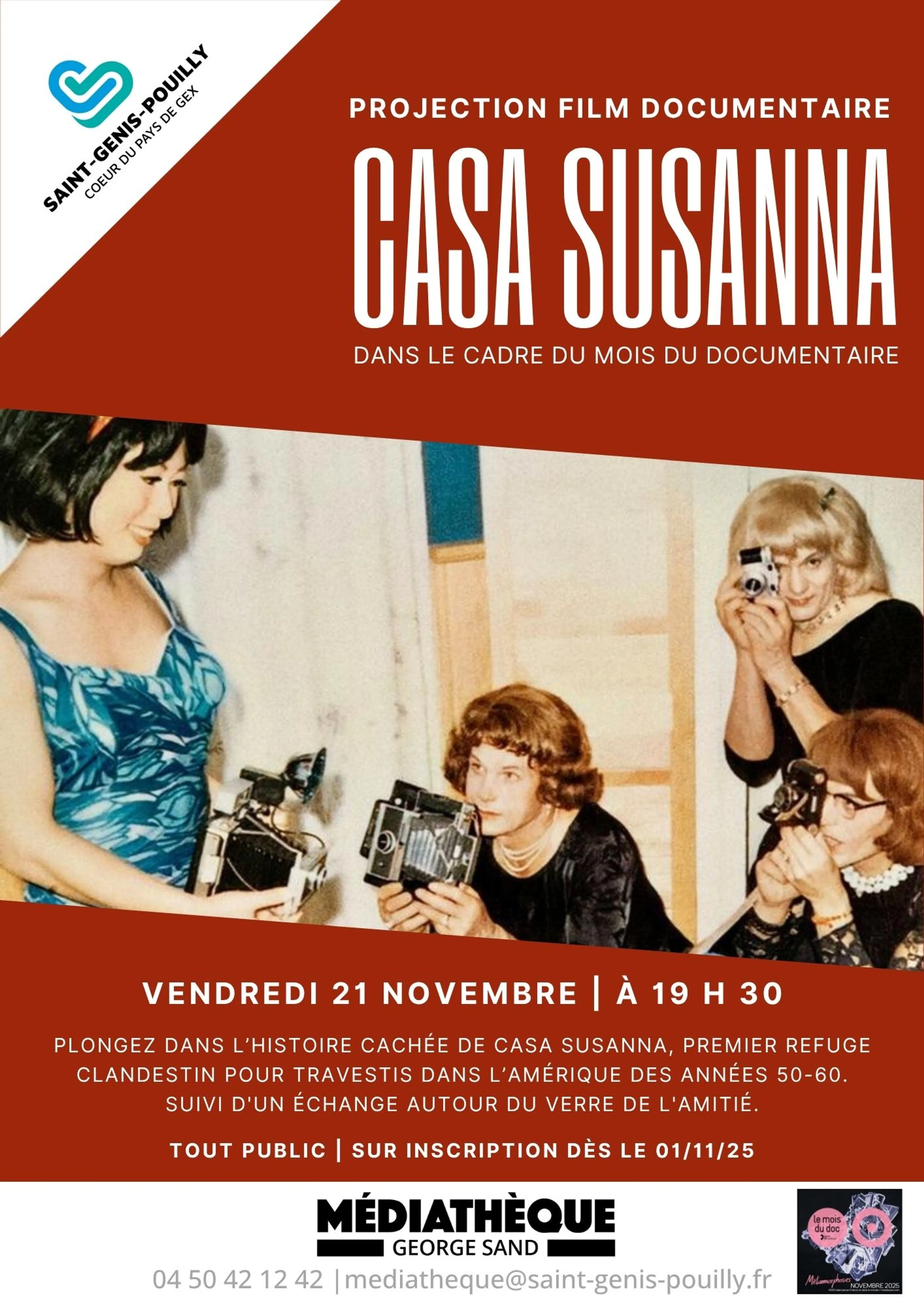 Projection film-documentaire : Casa Susanna