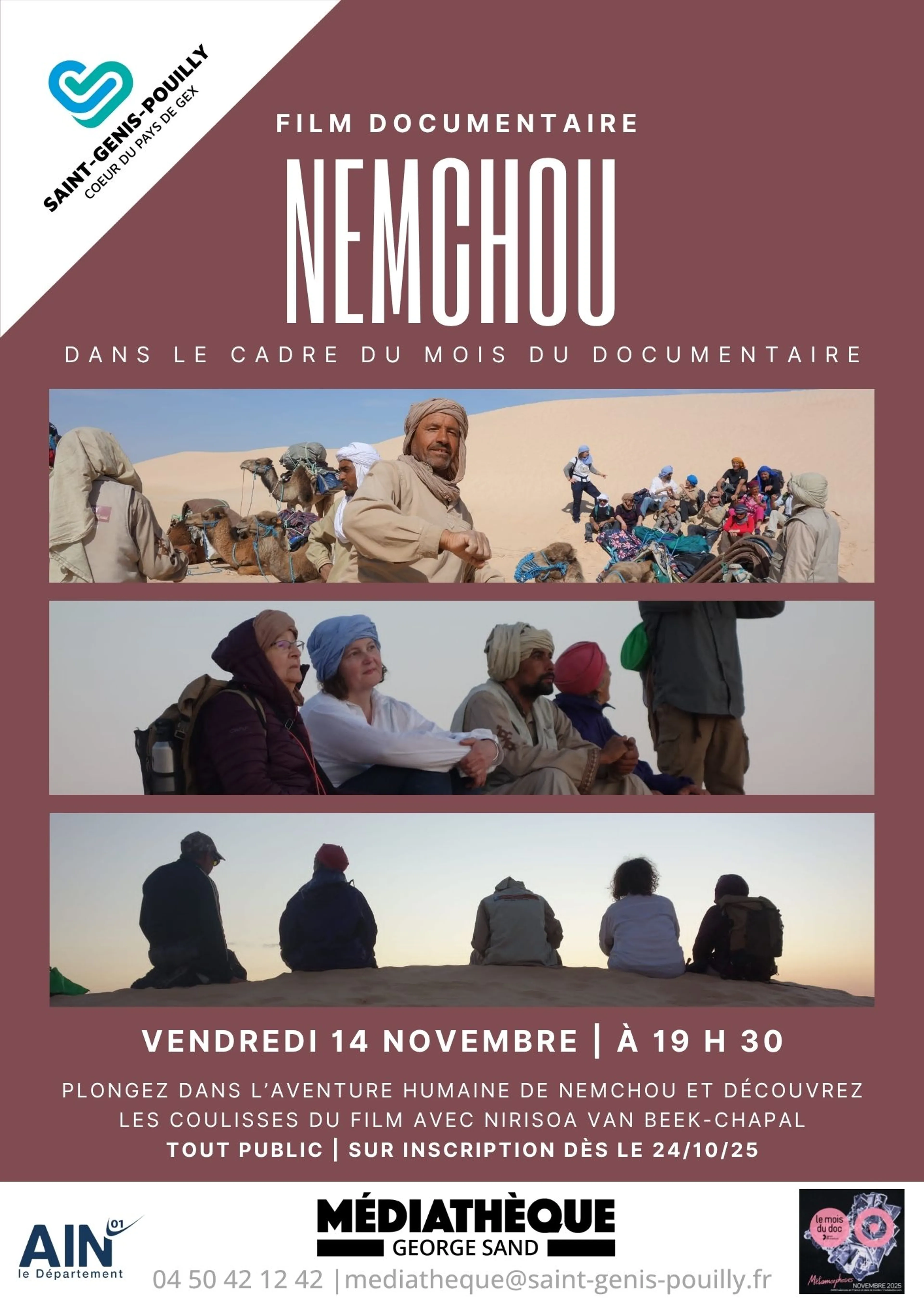 Projection film-documentaire : Nemchou, la liberté à portée de main !
