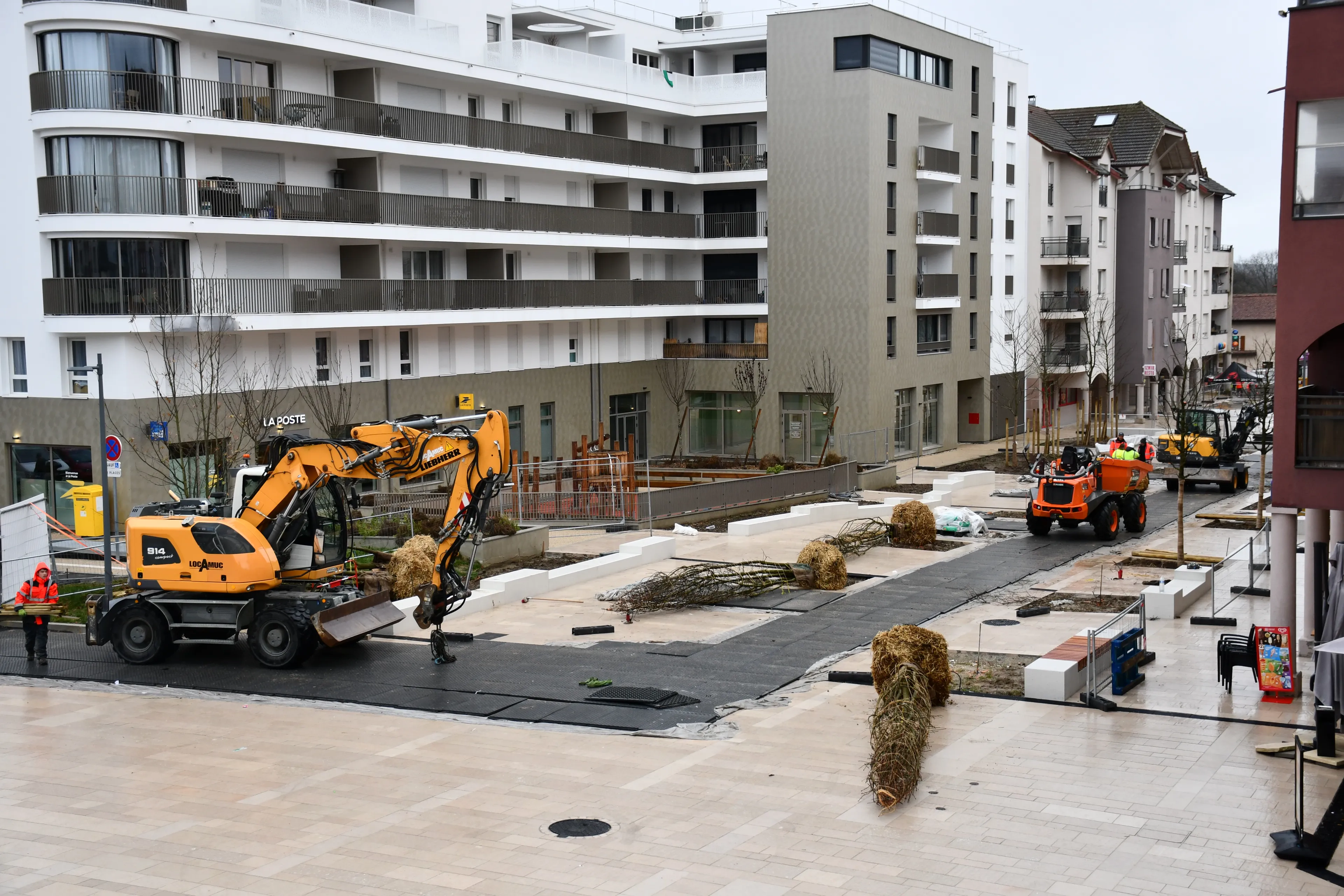 Requalification de l'Espace République: plantation des nouveaux arbres
